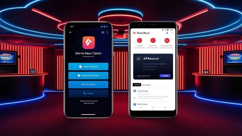 Κινητό με σύγκριση εγκατάστασης APK και mobile πρόσβασης σε σκοτεινό καζίνο